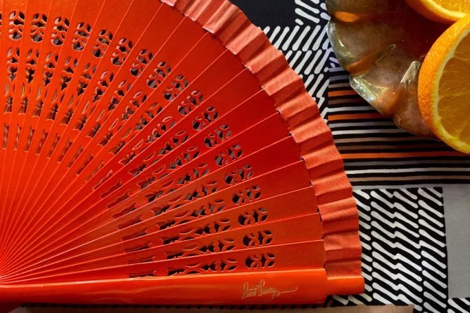 Hand-Fan "COCO" Orange