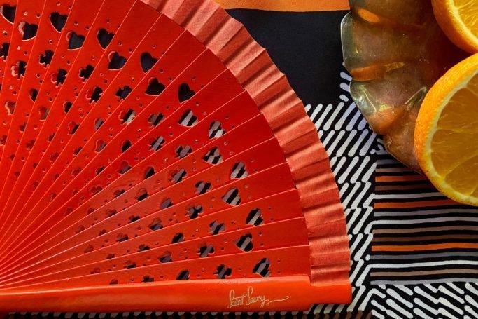 Holzfächer »FORTUNA« Orange