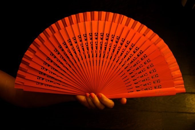 Hand-Fan "COCO" Orange - Image 3