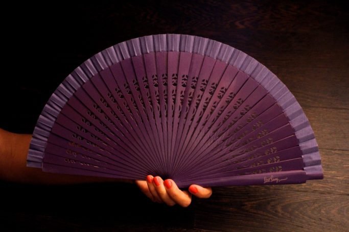 Hand-Fan "COCO" Purple - Image 3