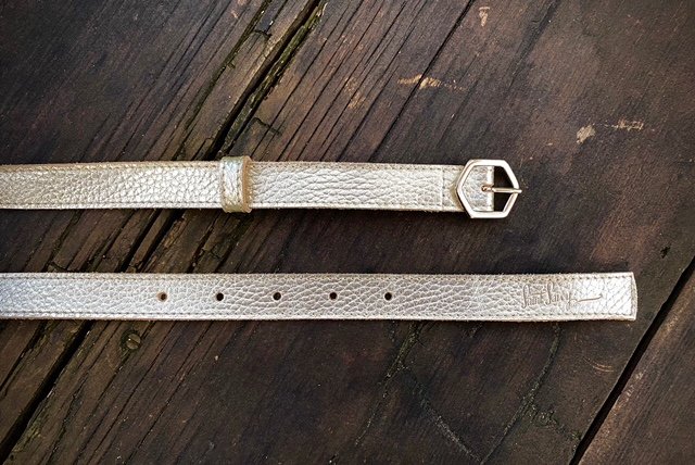 Leather Belt - Metallic