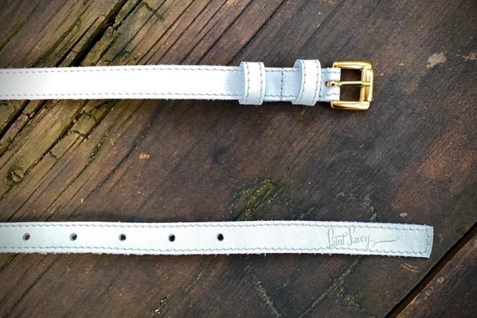 Leather Belt - White