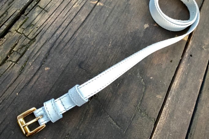 Leather Belt - White - Image 2