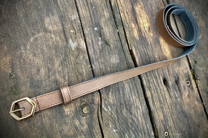 Leather Belt - Chocolate - Image 2