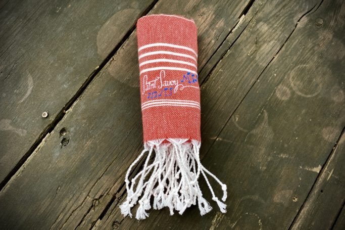 Vintage Baumwolltuch Petit Rot