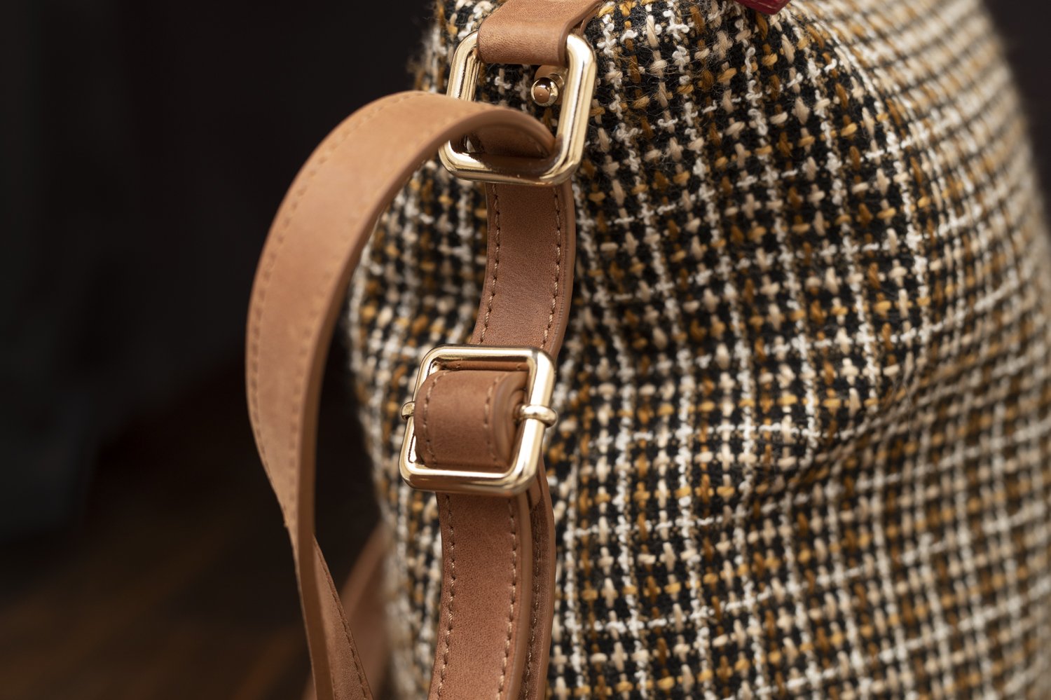 Retro Style Handbag, Rucksack, Laptop bag, Tweed Vintage purse