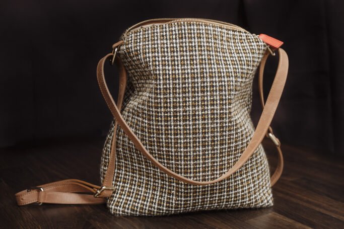 Vintage inspired, retro style bag, Backpack, Laptop size, tote bag, convertible bag