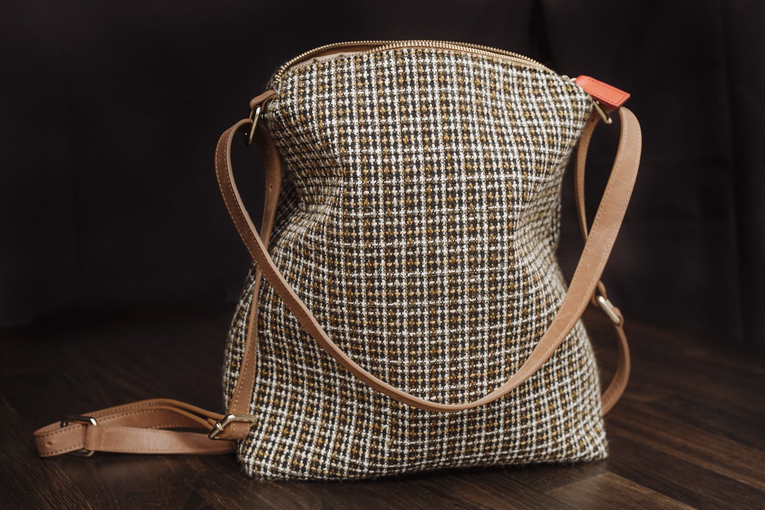 Vintage inspired, retro style bag, Backpack, Laptop size, tote bag, convertible bag