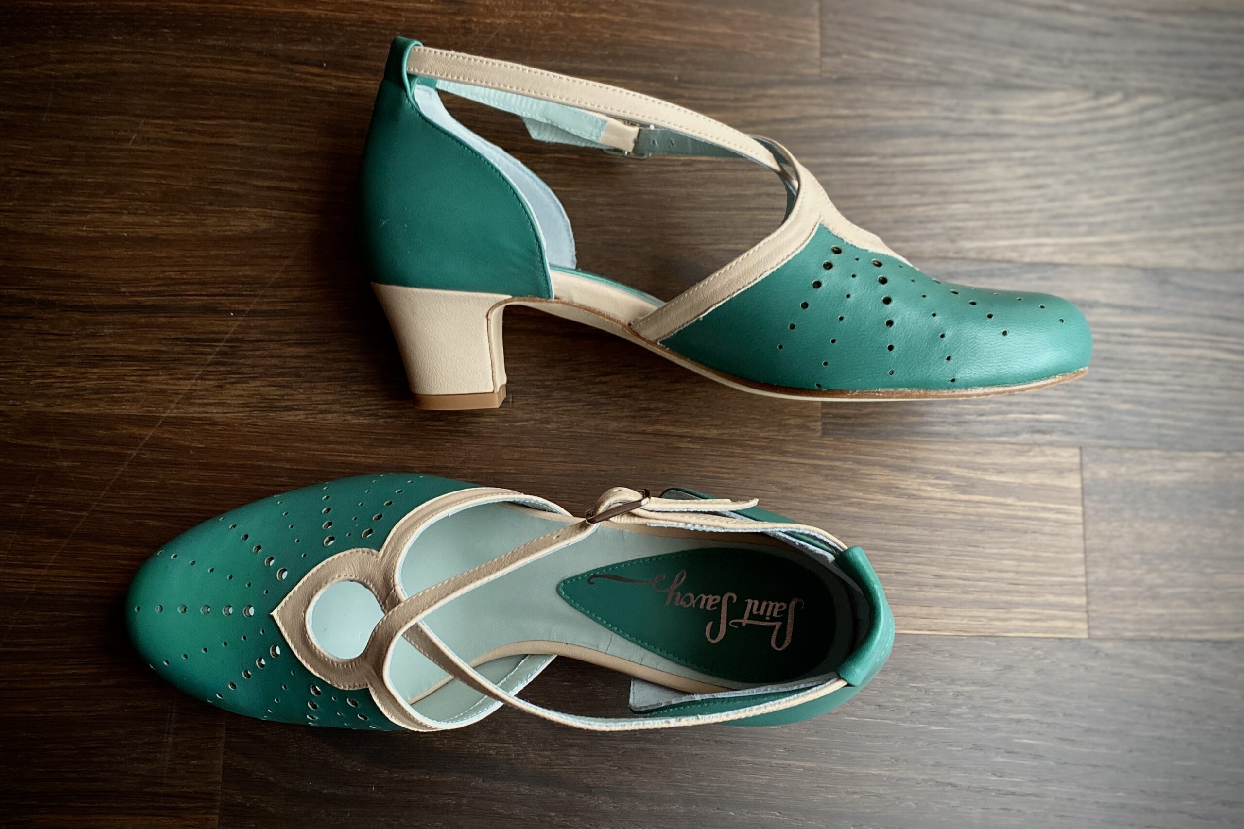 Saint Savoy Shoe, Vintage Green Cinema Derby