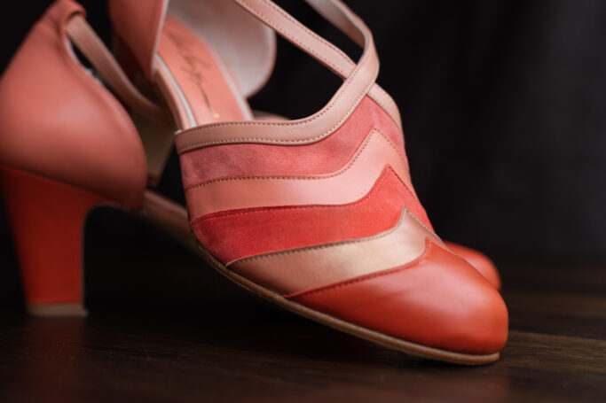 Comfortable high heel shoes, retro design, vintage look 20s, 30s, 40s, 50s, 60s