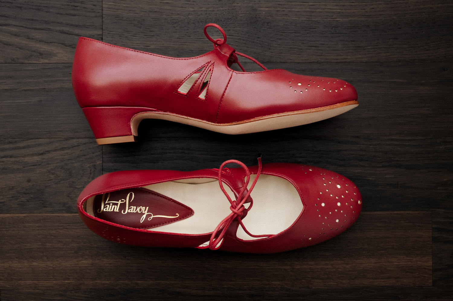Red, small heel leather shoes, 1920s, 1930s, 1940s Vintage reproduction authentic vintage style ladies shoe, wedding shoe, lindy hop, swing dance, Balboa shoe